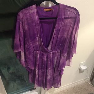 Alice & Olivia Tie Die Print Mini Dress